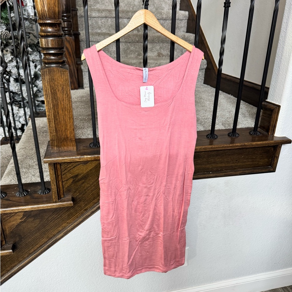 Sexy Mama Maternity Pink Midi Dress